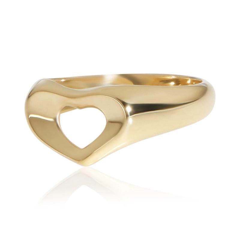 Tiffany & Co. Yellow Gold Vintage Elsa Peretti Open Heart Ring - 2