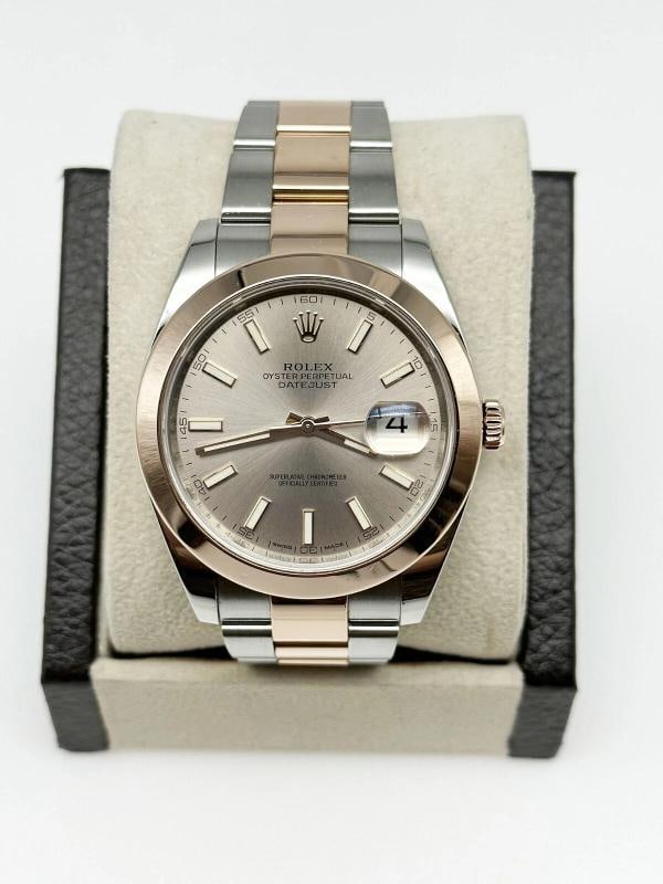 Rolex Datejust 41 126301 Sundust Dial 18K Rose Gold Steel Box Paper - 2