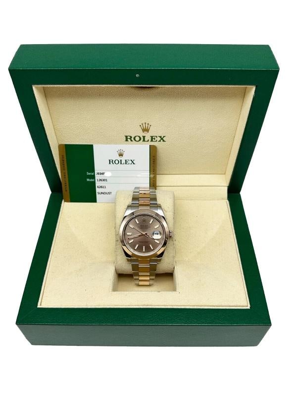 Rolex Datejust 41 126301 Sundust Dial 18K Rose Gold Steel Box Paper - 3