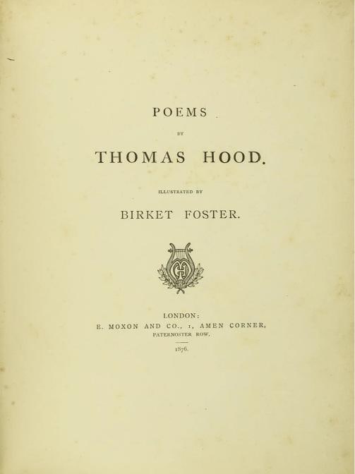 Thomas Hood / Hood's Poems 1876 - 2