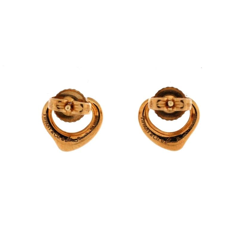 Tiffany & Co. Elsa Peretti Open Heart Earrings 18K Yellow Gold - 3