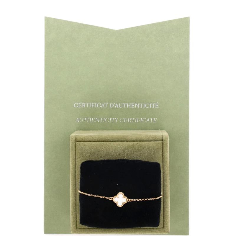 Van Cleef & Arpels Sweet Alhambra Bracelet 18K Yellow Gold and Mother of Pearl - 2