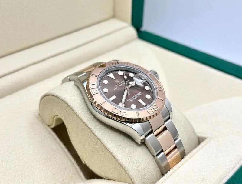 2024 Rolex Yacht Master 126621 40mm Chocolate Dial 18K Rose Gold Steel Box Paper - 5