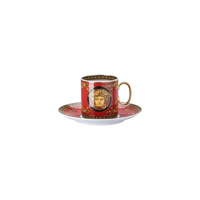 Versace Rosenthal Medusa Red Set 4 Espresso Coffee Cup with Saucer (0.18 l): Condition: New: A brand-new, unused, unopened, undamaged item in its original packaging (where packaging is applicable).. ,Type: Coffee Cup & Saucer,Color: Red,Material: Porcelain,Set Includes: Saucer