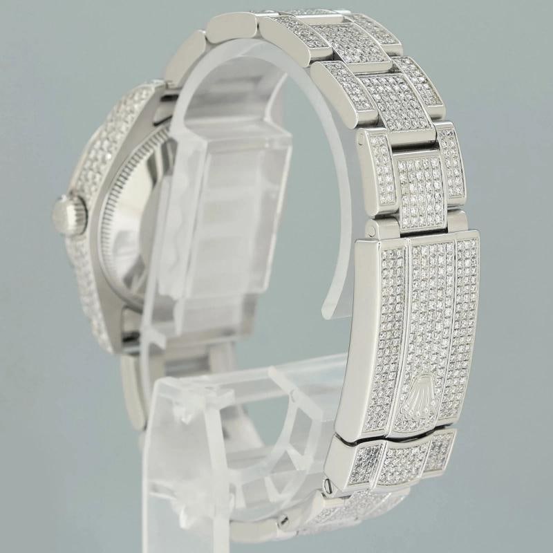 MINT Rolex Oyster 177200 Perpetual 31mm Diamond Pave Iced out Oyster Watch Box - 5