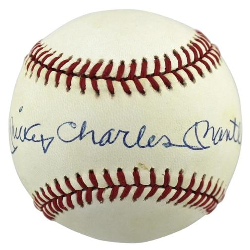 Yankees Mickey Charles Mantle Authentic Signed Oal Baseball JSA #BB32645: Player: Mickey Charles Mantle,Product: Ball,Original/Reprint: Original,Autograph Authentication: JSA,Team: New York Yankees,PRODUCT_COA: JSA,PRODUCT_SIGNED_BY_NAME: Mickey Charles