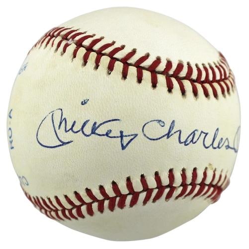 Yankees Mickey Charles Mantle Authentic Signed Oal Baseball JSA #BB32645 - 2