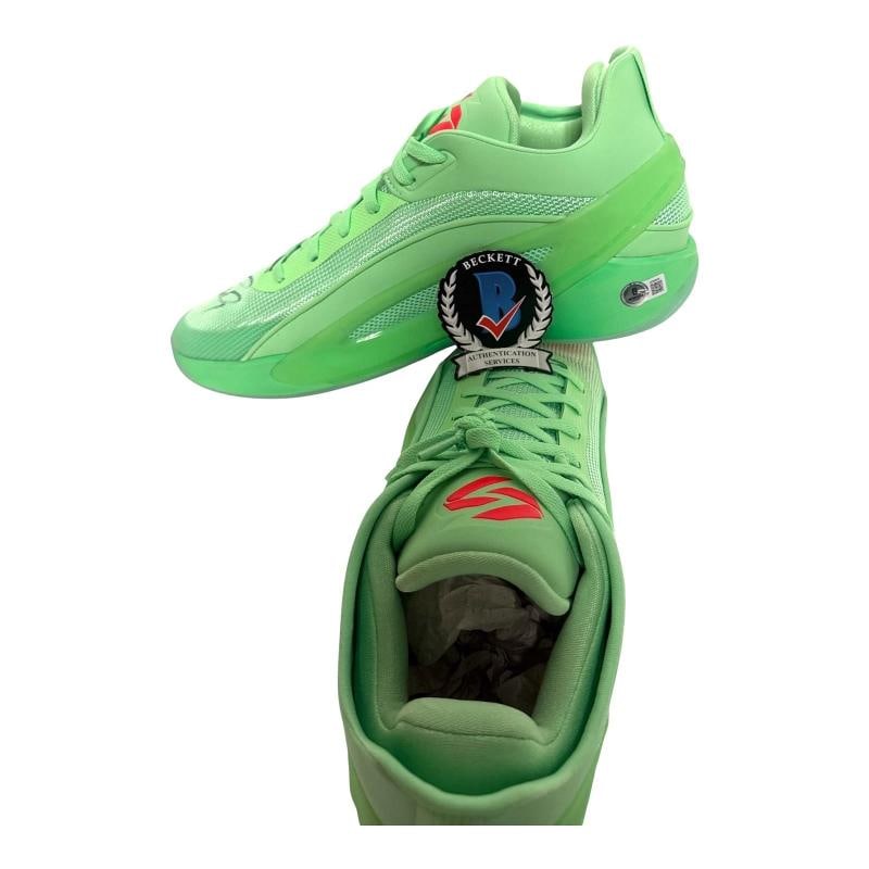 Luka Doncic Signed Shoe Jordan 5 Viper NIB Size 17 Lakers Beckett BAS COA - 3