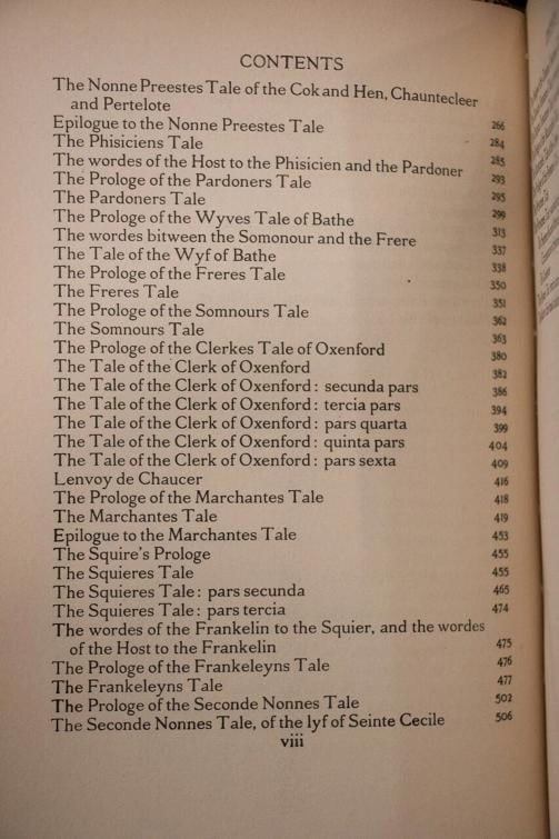 1928 The Canterbury Tales Geoffrey Chaucer Fine Leather Binding Color Plates - 9