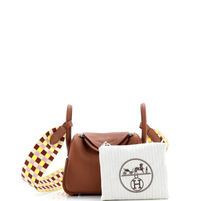 Hermes Lindy Quadrille Bag Clemence with Canvas Mini - 2