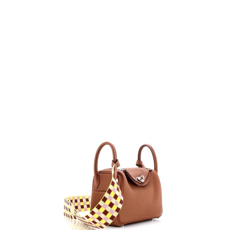 Hermes Lindy Quadrille Bag Clemence with Canvas Mini - 3