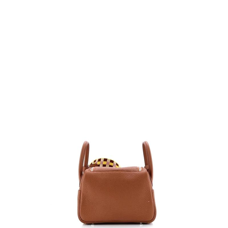 Hermes Lindy Quadrille Bag Clemence with Canvas Mini - 4