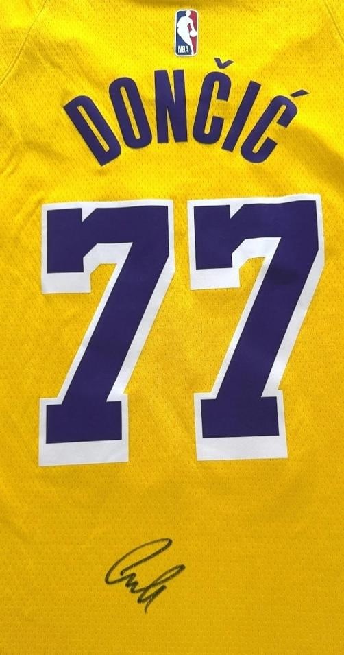 Luka Doncic Los Angeles Signed Jersey Swingman Icon 52 NWT Beckett BAS - 2