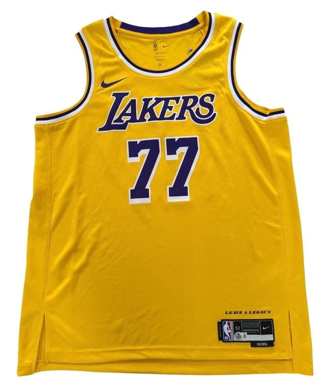 Luka Doncic Los Angeles Signed Jersey Swingman Icon 52 NWT Beckett BAS - 4
