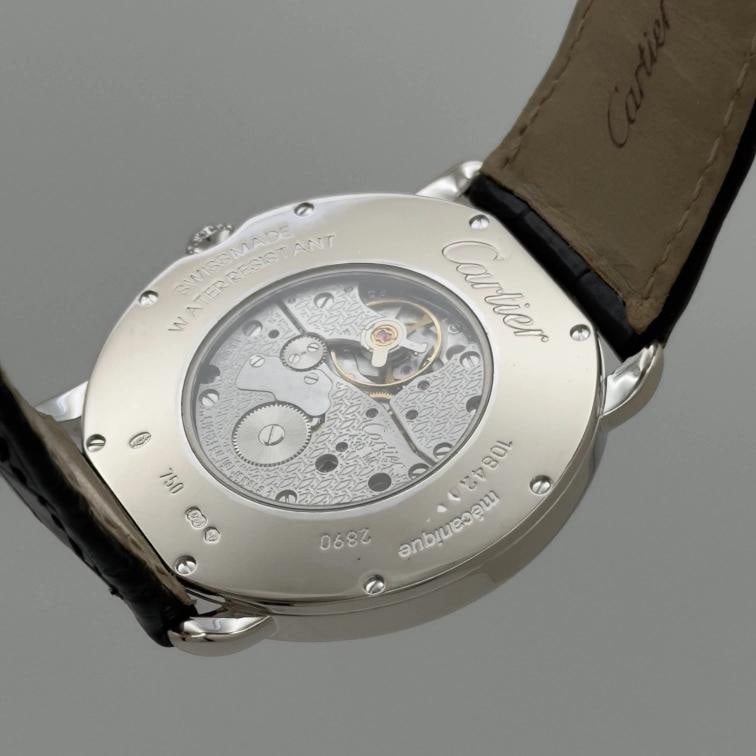 Cartier Ronde Louis WR000551 2890 36mm Factory Diamond Bezel 18k White Gold - 7