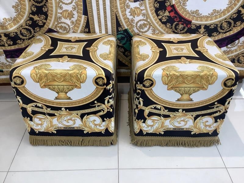 Vintage Custom Made Lion And Urn Cube Ottoman 19Ã¢â‚¬Â/19Ã - 10