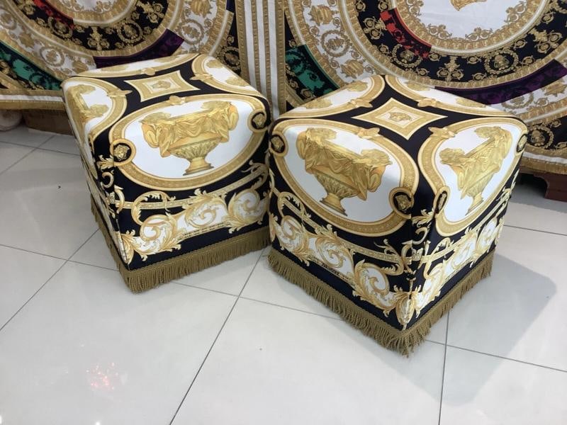 Vintage Custom Made Lion And Urn Cube Ottoman 19Ã¢â‚¬Â/19Ã - 12
