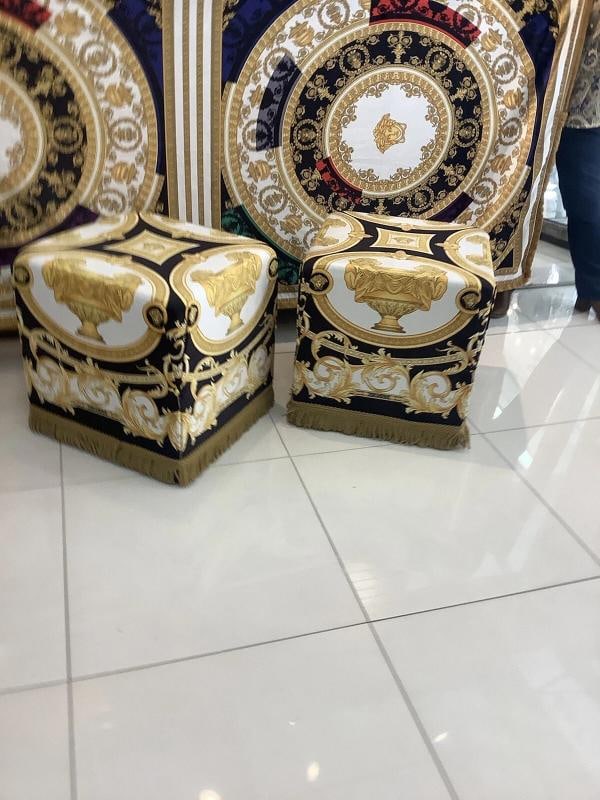 Vintage Custom Made Lion And Urn Cube Ottoman 19Ã¢â‚¬Â/19Ã - 15