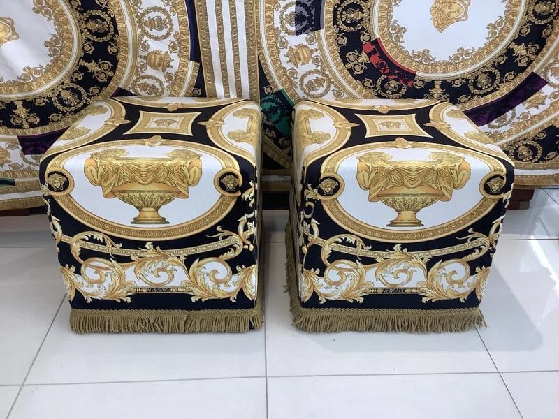 Vintage Custom Made Lion And Urn Cube Ottoman 19Ã¢â‚¬Â/19Ã - 3