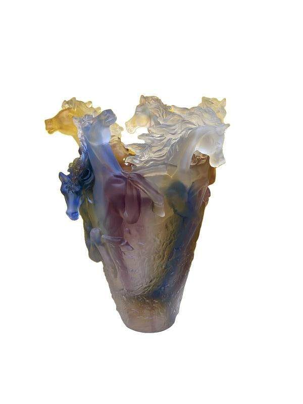 Multi Color Crystal Horse Vase H9Ã¢â‚¬Â Perfect Condition Not N - 2