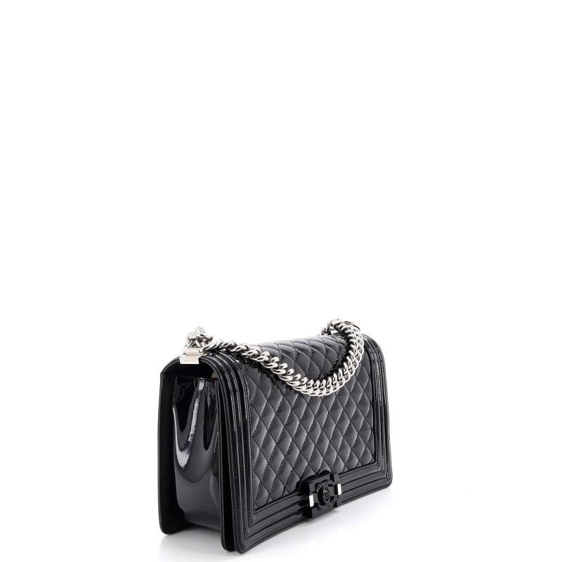 Chanel Boy Flap Bag Quilted Plexiglass Patent New Medium - 2