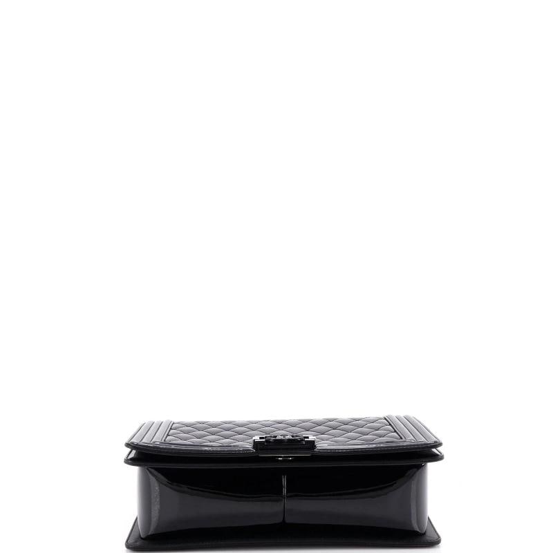 Chanel Boy Flap Bag Quilted Plexiglass Patent New Medium - 4