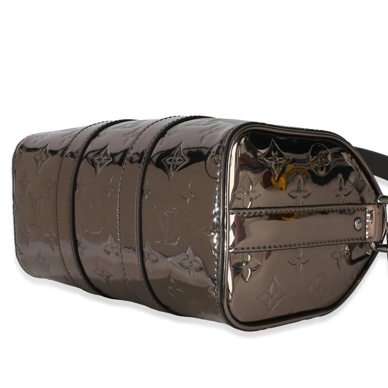 Louis Vuitton Gunmetal Mirror Monogram Heritage Keepall Bandouliere 25 - 7