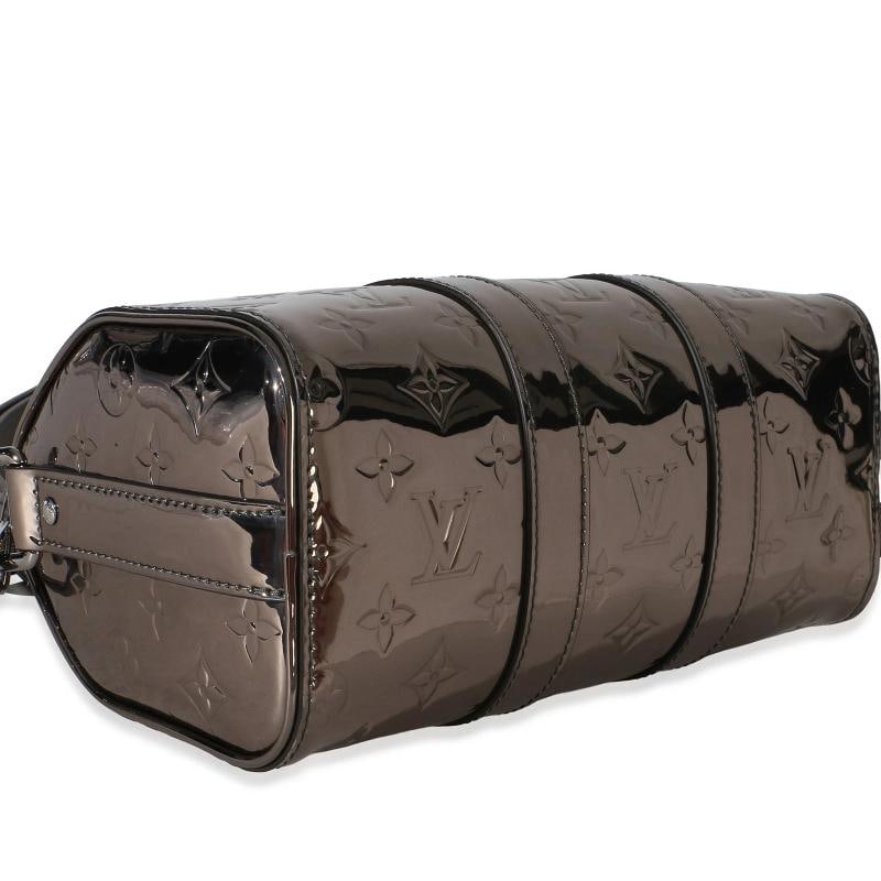 Louis Vuitton Gunmetal Mirror Monogram Heritage Keepall Bandouliere 25 - 8
