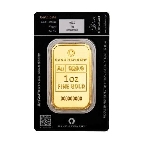 1 Troy oz Rand Refinery Gold Bar .9999 Fine Sealed in Assay - 3