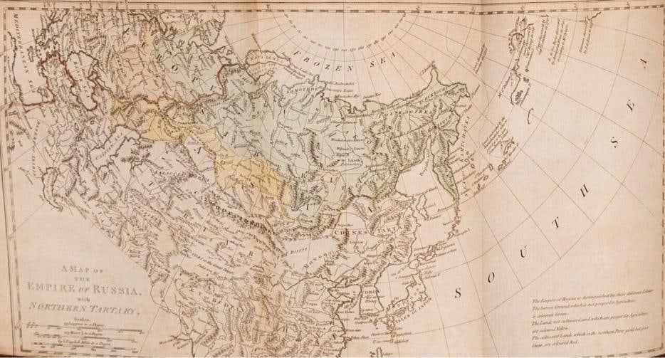 1770 A Journey Into Siberia Ordered by the King 1stED Copper Plates 10" Tall - 8