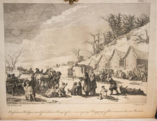 1770 A Journey Into Siberia Ordered by the King 1stED Copper Plates 10" Tall - 9