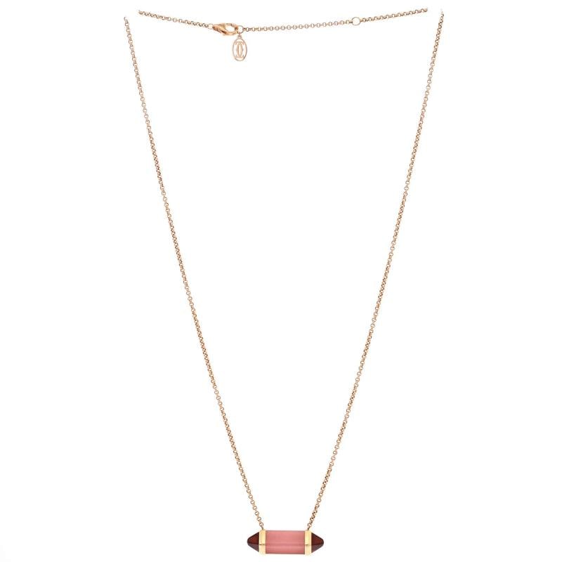 Cartier Les Berlingots de Cartier Pendant Necklace 18K Rose Gold with Pink - 2
