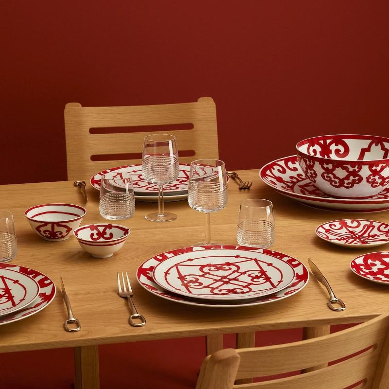NEW HERMES BALCON DU GUADALQUIVIR SET OF 4 DINNER PLATES #P011001P BRAND NIB F/S - 5