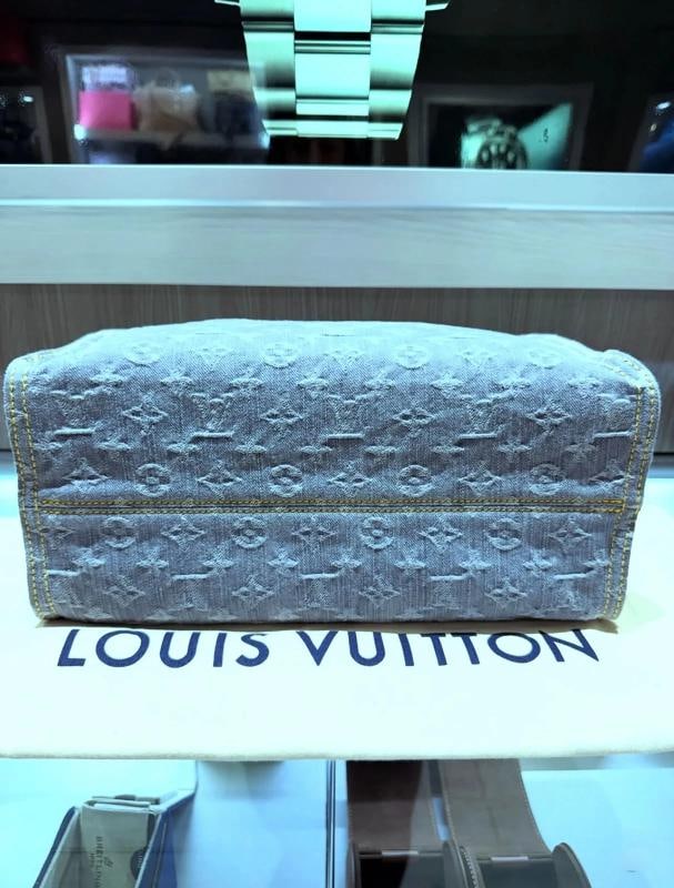 Louis Vuitton OnTheGo MM Monogram Denim Washed Gray Tote - 3
