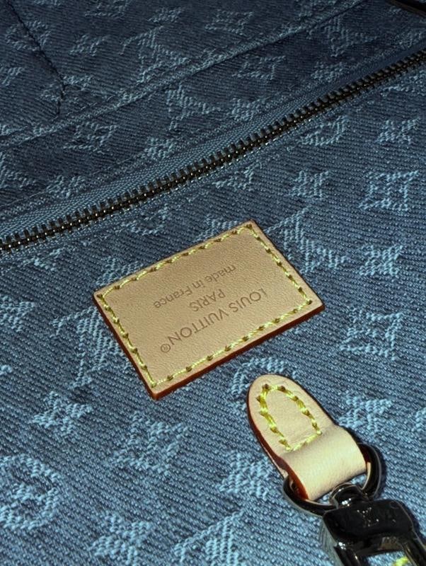 Louis Vuitton OnTheGo MM Monogram Denim Washed Gray Tote - 8