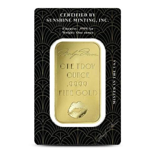 1 oz Marilyn Monroe Gold Bar (New w Assay) - 2