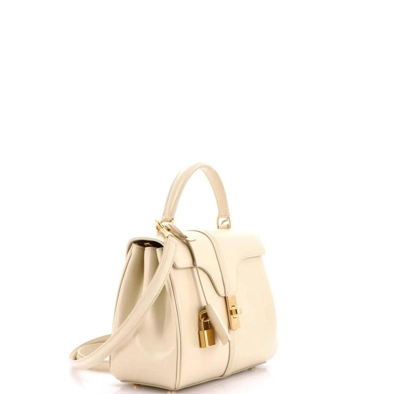 Celine 16 Top Handle Bag Smooth Calfskin Small - 2