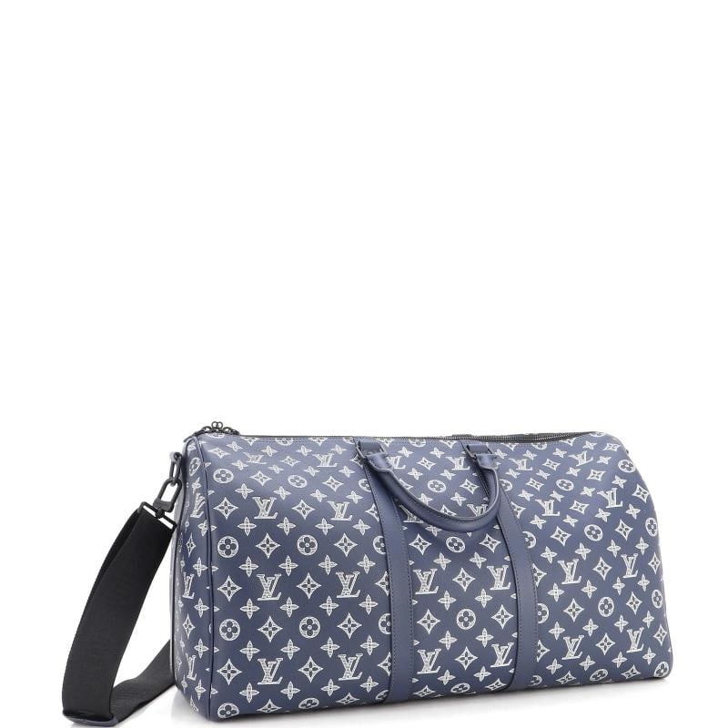 Louis Vuitton Keepall Bandouliere Bag Monogram Shadow Leather 50 - 2