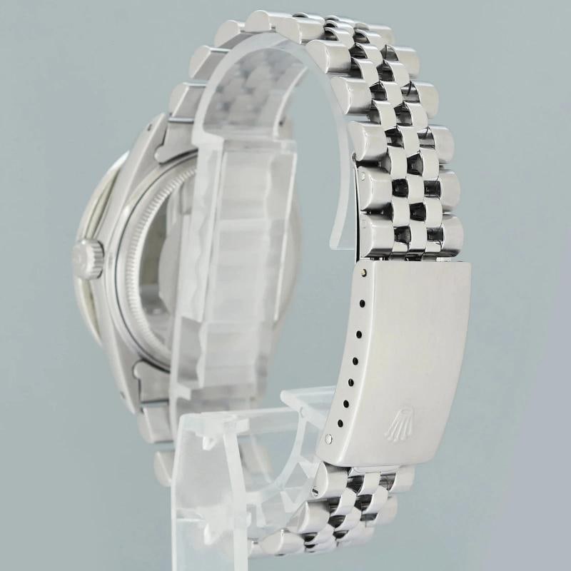 DIAMOND Bezel Rolex DateJust 36mm Glacier Blue Diamond 16030 Steel Watch Box - 4
