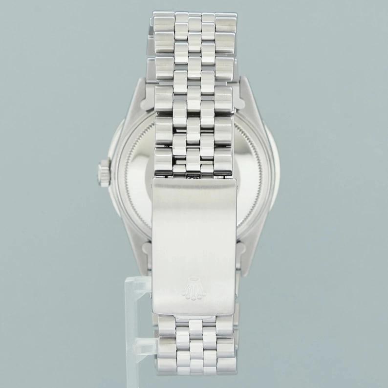 DIAMOND Bezel Rolex DateJust 36mm Glacier Blue Diamond 16030 Steel Watch Box - 5