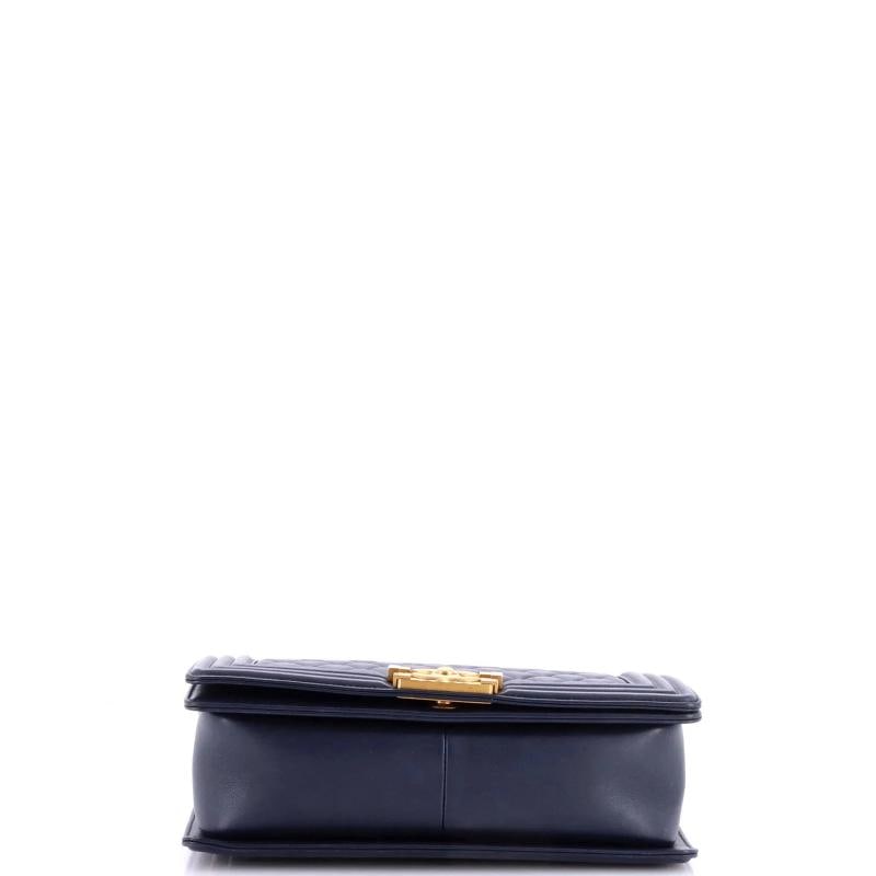Chanel Logo Top Handle Boy Flap Bag Quilted Calfskin Old Medium - 4