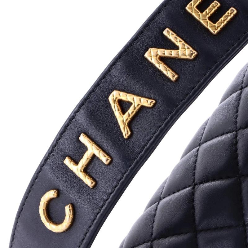 Chanel Logo Top Handle Boy Flap Bag Quilted Calfskin Old Medium - 6