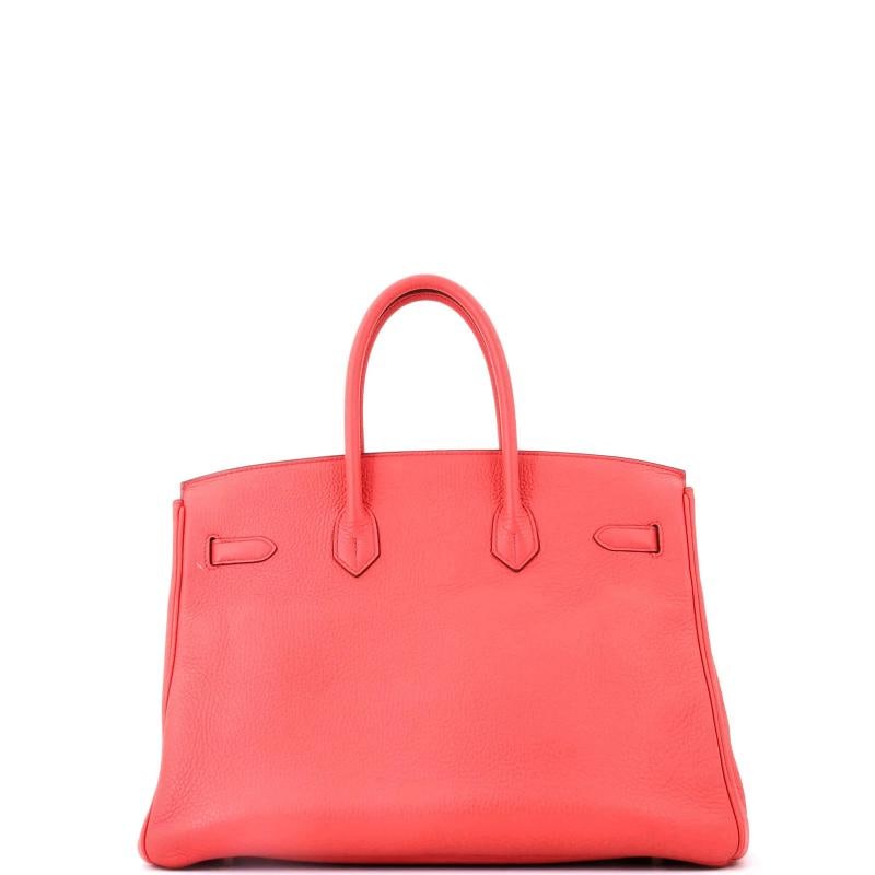 Hermes Birkin Handbag Pink Clemence with Gold Hardware 35 - 3