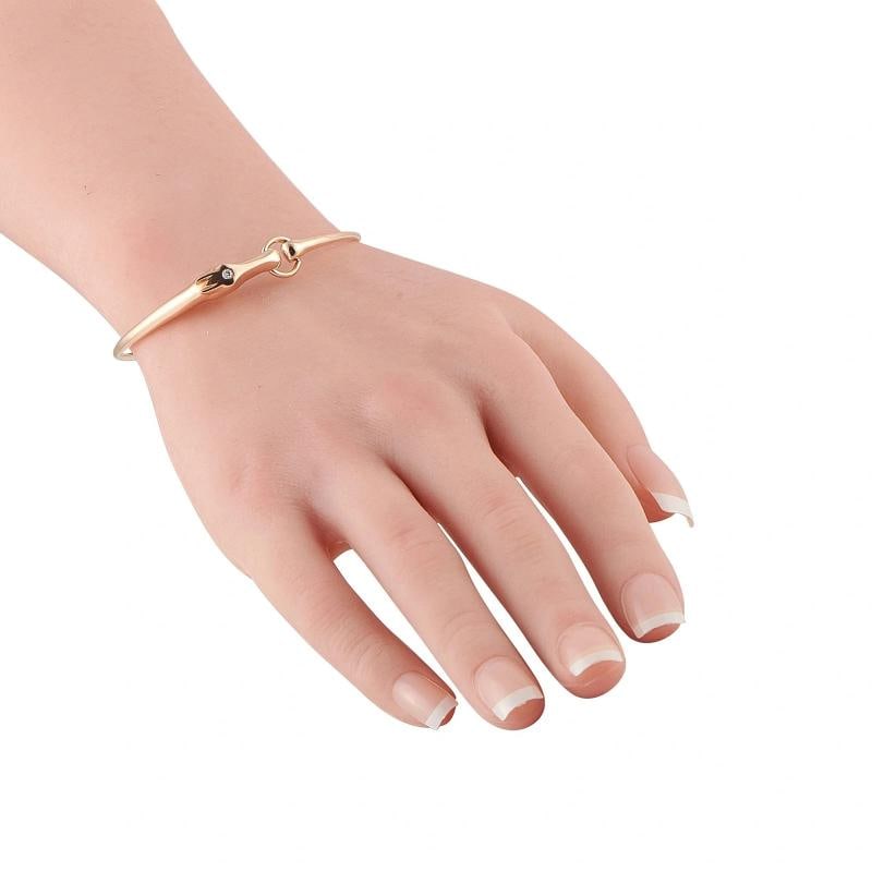 Hermes Herms Galop 18K Rose Gold Diamond Bracelet - 2