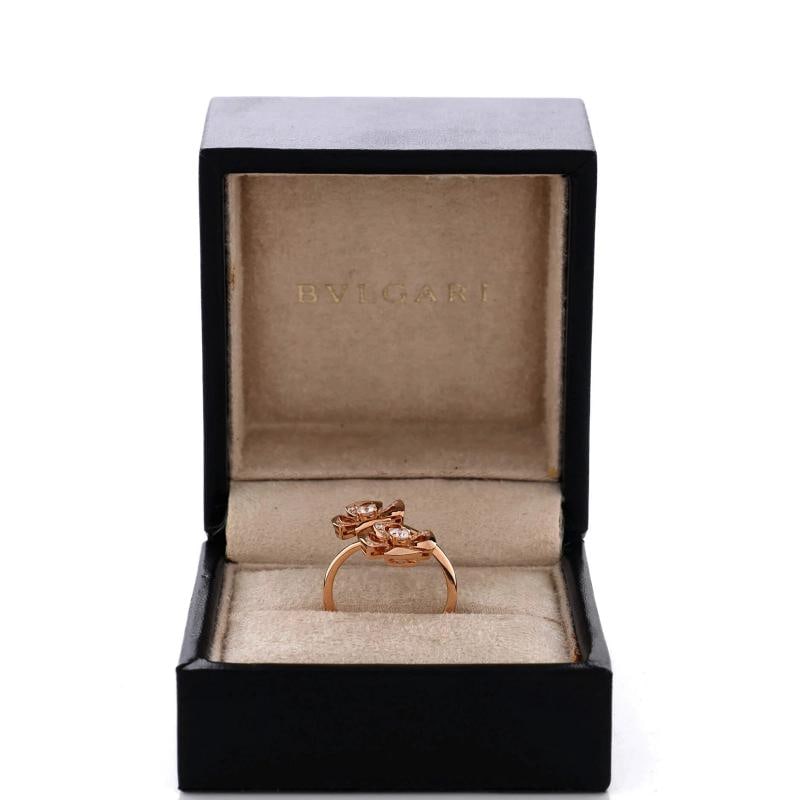 Bvlgari Fiorever Double Ring 18K Rose Gold and Diamonds - 2