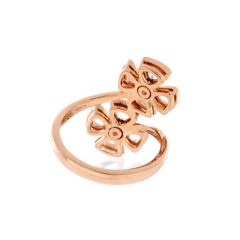 Bvlgari Fiorever Double Ring 18K Rose Gold and Diamonds - 3