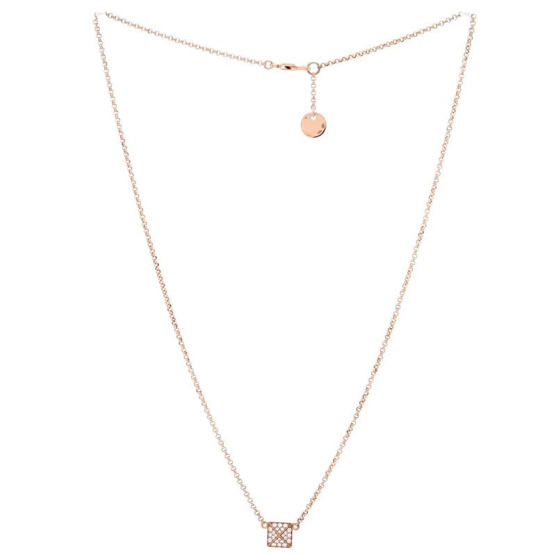 Hermes Clou d'H Pendant Necklace 18K Rose Gold with Diamonds Small - 3