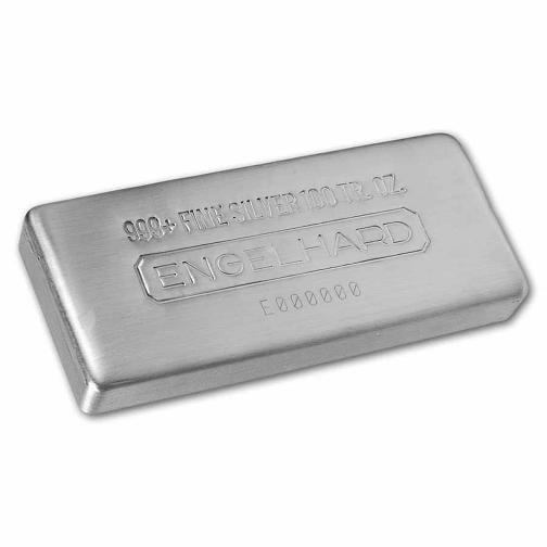 100 oz Silver Cast Bar - Engelhard Revived - 3