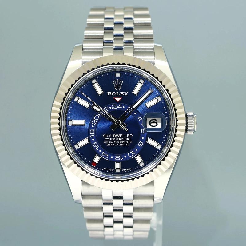 2026 NEW PAPERS Rolex 336934 Sky-Dweller Steel BLUE Jubilee Fluted 42mm Watch - 2