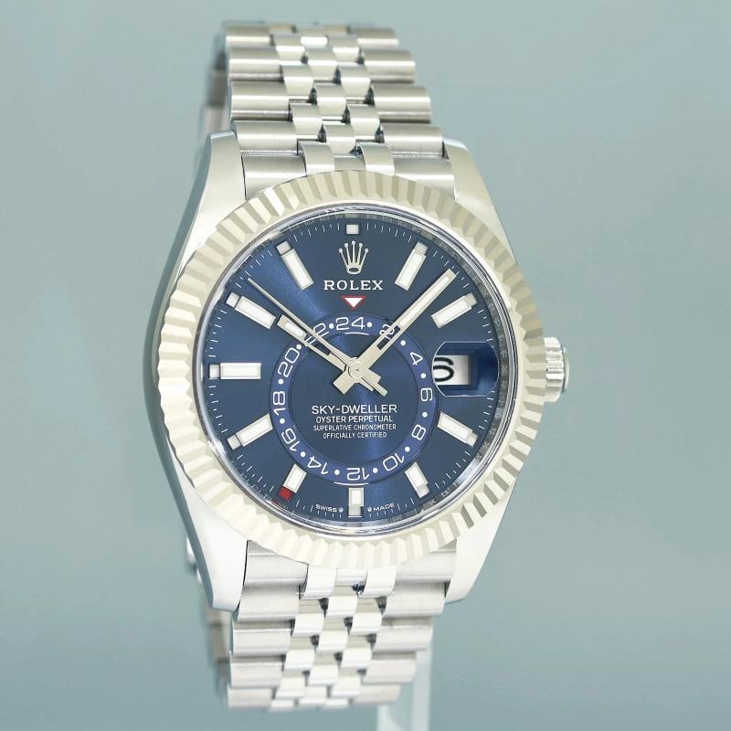 2026 NEW PAPERS Rolex 336934 Sky-Dweller Steel BLUE Jubilee Fluted 42mm Watch - 3